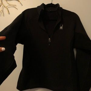 Black Spyder Quarter-Zip Sweater
